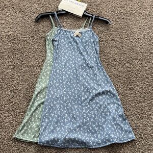 See You Monday Blue and Green Floral Dress